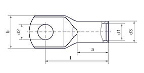 Cable lugs CU-tinned UL 6mm-Ø10 EURO series
