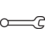 Open-end wrench set w/6 keys 2x4.0-7.0mm in roll case