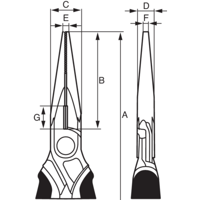Spidstang 1,5x200mm
