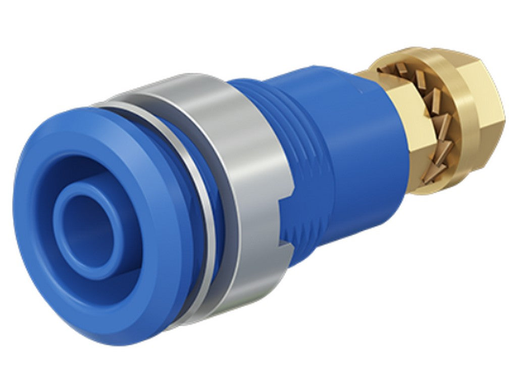 Socket SLB4-GK gold plated BLUE CATIII 1000V/CATIV 600V 32A