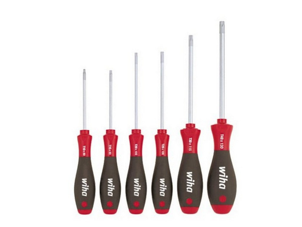 Screwdriver set TORX SoftFinis w/TX10-15-20-25-30-40 round blades