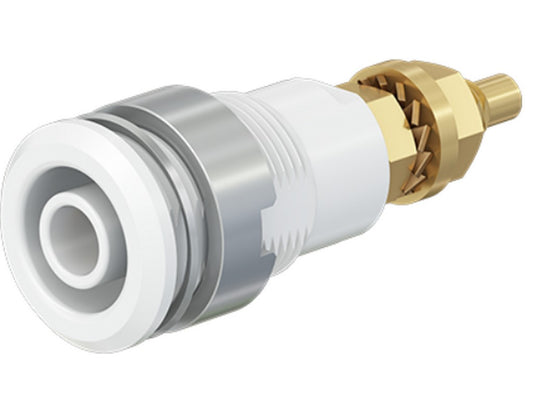 Bøsning SLB4-G forgyldt hvid CAT III 1000V 32A