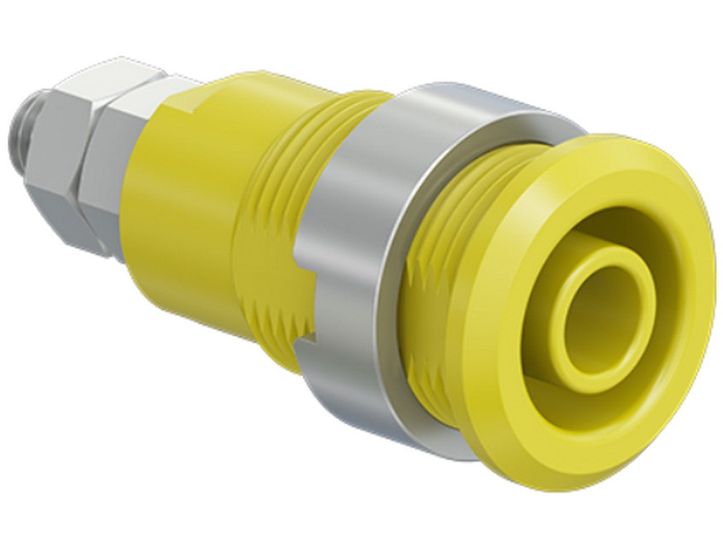 Socket SLB4-GK/N nickel-plated YELLOW CATIII 1000V/CATIV 600V 32A