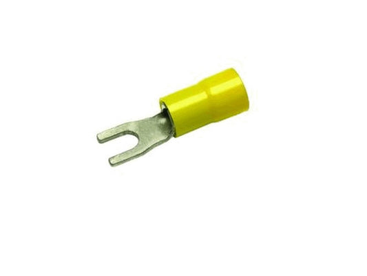 Isoleret gaffelkabelsko gul 4-6mm²-Ø12mm UL-godkendt