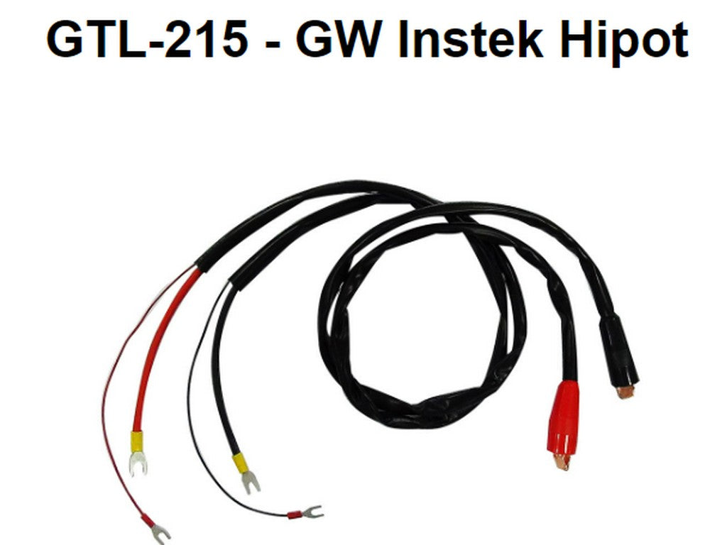 Testkabel U-type med sorte og røde alligator clips