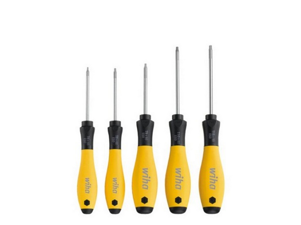 Screwdriver set ESD SoftFinish TX6, TX8, TX9, TX10, TX15