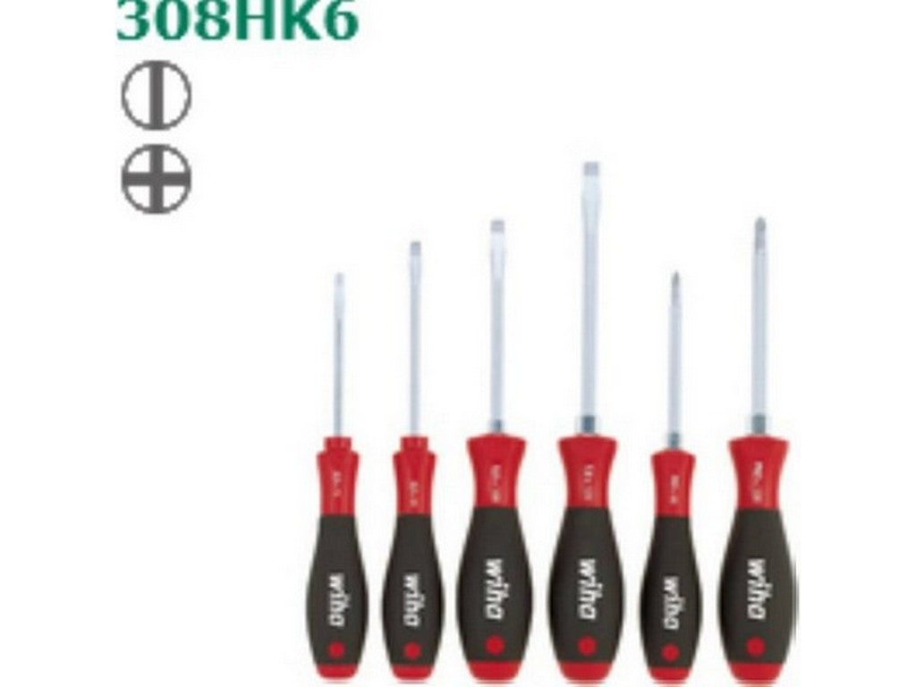 Screwdriver set SoftFinish Straight 3.5/4.5/5.5/7.0mm/PH1+2 w/hexagonal blade