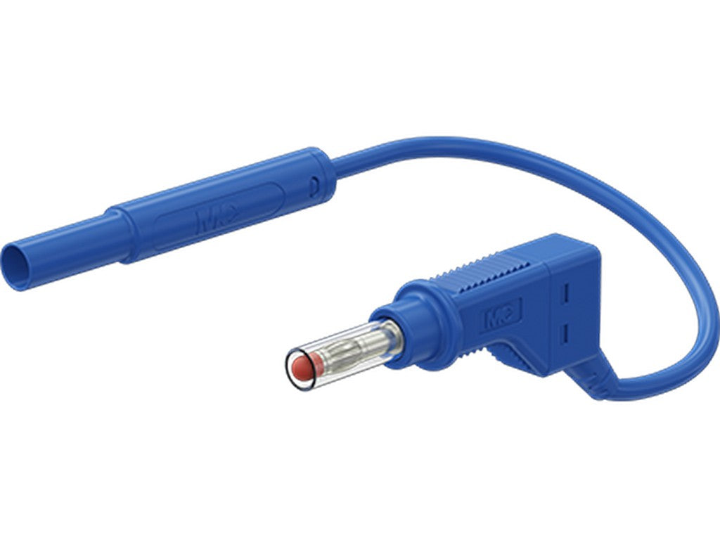 Testlink. 1mm PVC 1,0m blå SASK-4N-F10 1-side m/fjærisolasjon 1000V/19A CATIII