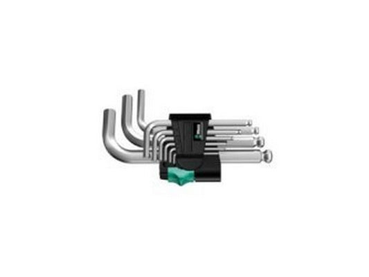 Allen key set w/9 pieces SW1.5-10mm long w/ball head
