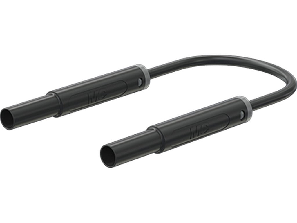 Testledning PVC SAK4N-S25 Ø4mm Sort 100cm 1000V CATIV 32A