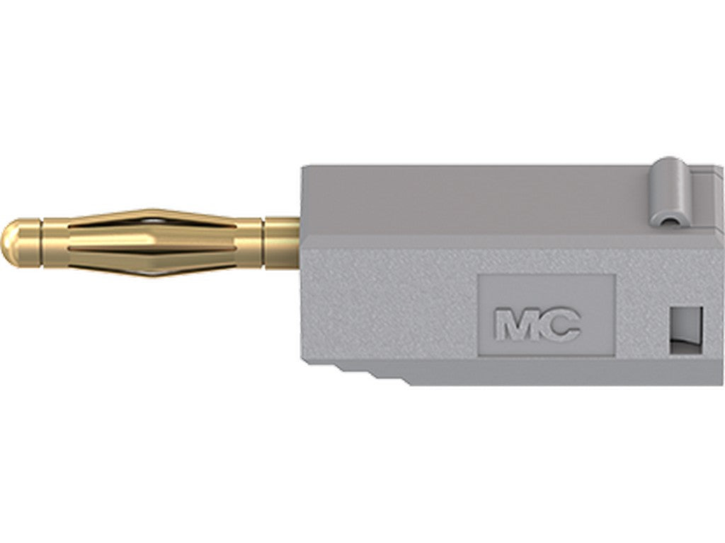 2mm bananplugg SLS205 grå