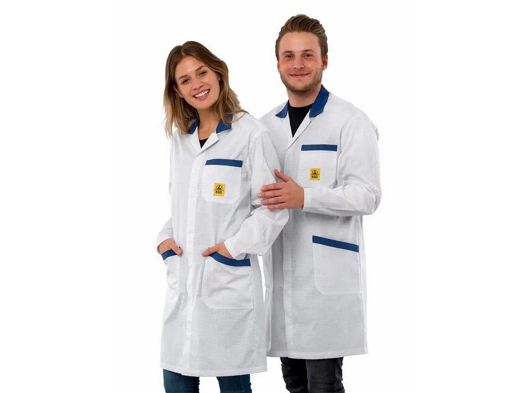 Smock ESD Pro Line white/blue size 2XL