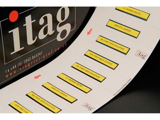 Itag shrink label Ø9.5x25mm yellow shrink 3:1 MIL-spec