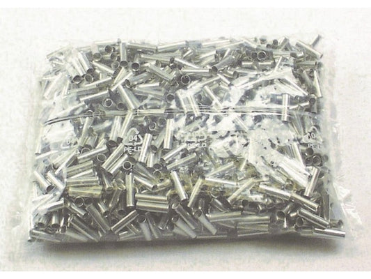 Terminalrør uisolert 6mm-L15mm; pose m/1000stk.