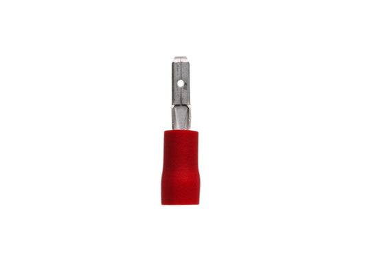 Flat connector insulated male red 0.5-1.5mm-2.8x0.8mm