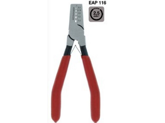 Crimping pliers for terminal tubes 0.25 - 2.5mm2