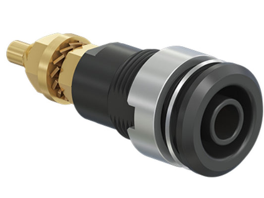 Bøsning SLB4-G forgyldt sort CAT III 1000V 32A