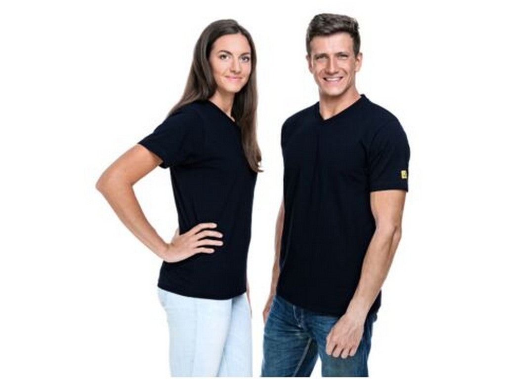 T-shirt ESD w/ V-neck black size L