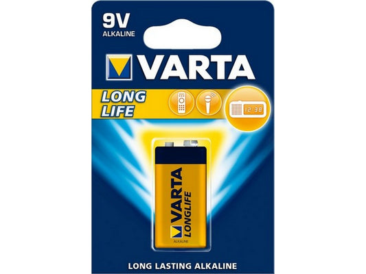 Varta batteri Longlife 6LR61 9V; 26,5x17,5x48,5mm 6LR61 - Alkaline