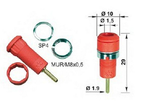 Bushing MLB 1.5R black medical bushing according to DIN 42802