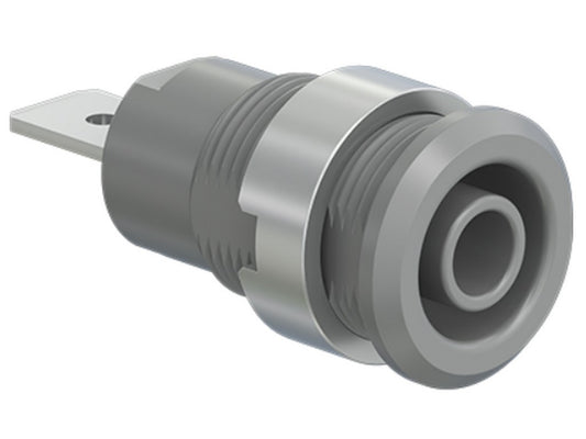 Socket SLB4-F6,3/NX grey nickel-plated CAT III 1000V/CAT IV 600V 32A