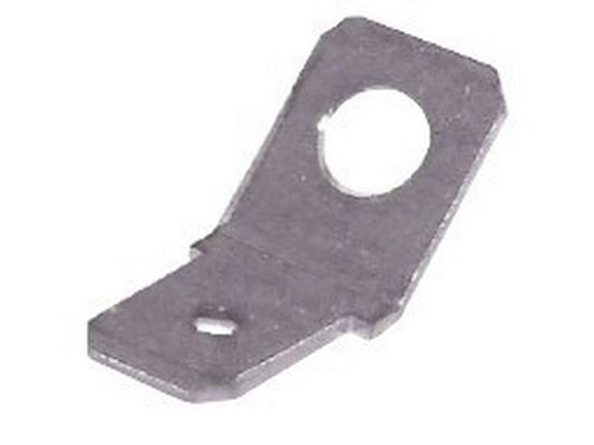 Male flat connector 6.3x0.8mm tin Ø5.2mm screw hole - 45gr