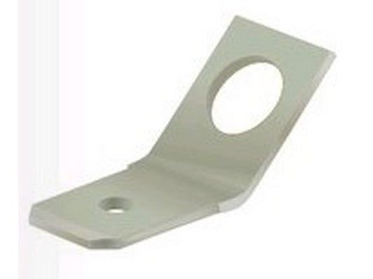 Flat connector brass tinned 6.3x0.8mm-Ø6; angle 45°