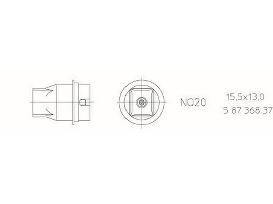 Hot air nozzle 15.5x13mm NQ20