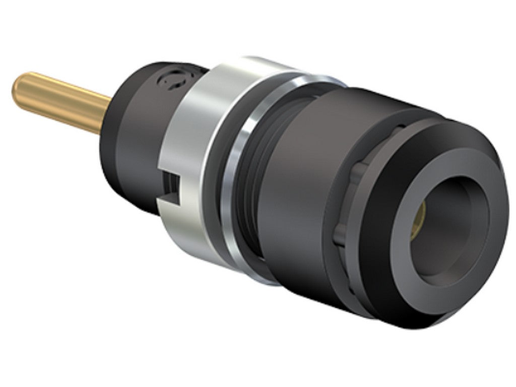 Socket recessed SLB2-R black 600V CAT III 10A