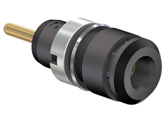 Socket recessed SLB2-R black 600V CAT III 10A