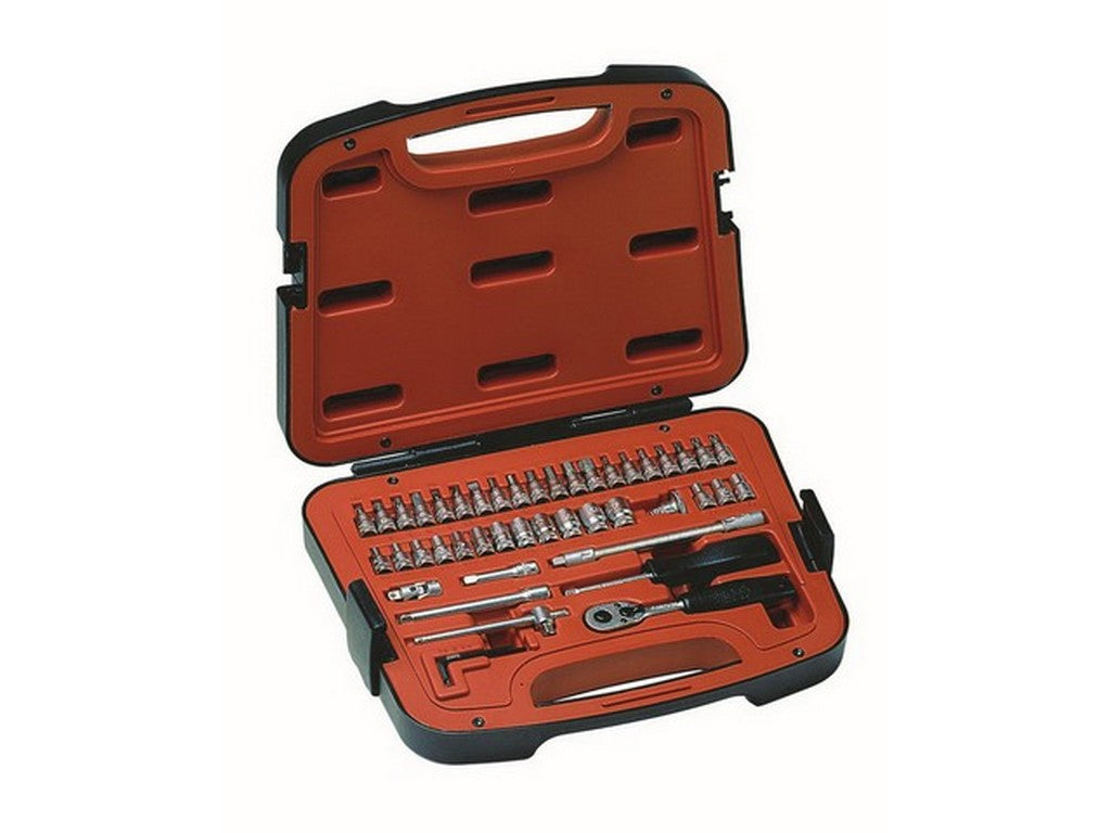 Socket wrench set w/46 pieces 1/4 Dynamic Drive sockets