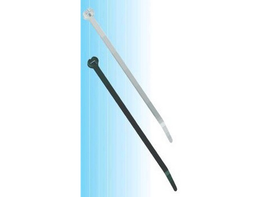 Cable tie w/steel lock black 7.6x457mm
