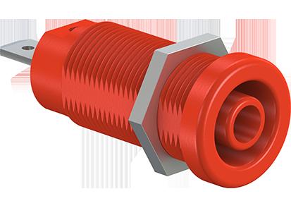 Bøsning indbygning XEF-1R rød 1000V AC/1500V DC - CAT III