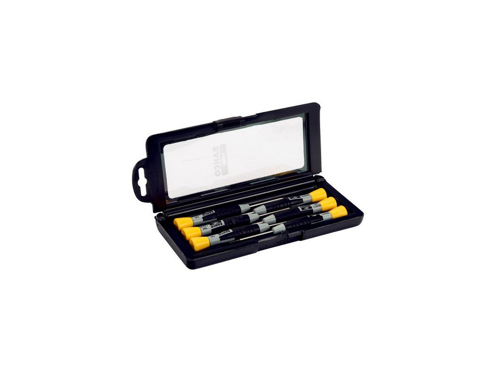 Slotted screwdriver set with precision handle 6 pieces