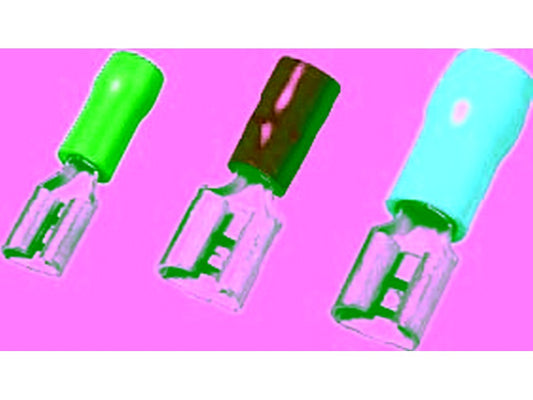 Flat connector insulated female red 0.5-1mm-6.3x0.8mm