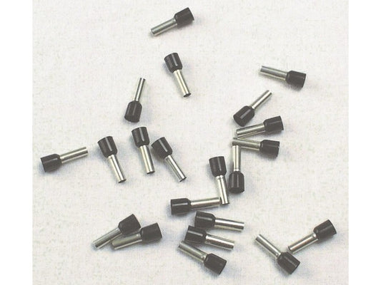 Terminalrør isolert SVART 6mm-L12mm; pose m/100 stk.