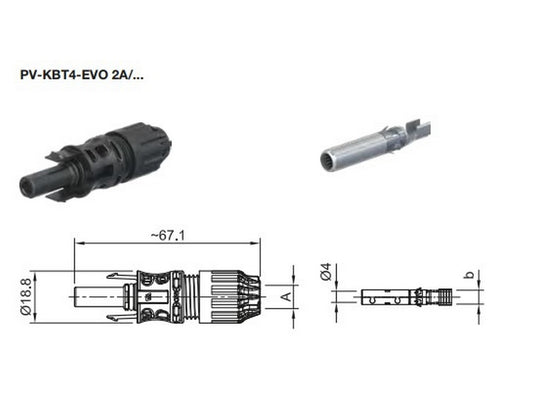 PV-kontakt PV-KBT4-EVO2A/6I 4-6mm2 1500V/50A