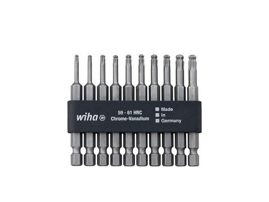 Bitssett Torx med kulehode 70mm; 2xT10/2xT15/2xT20/2xT25/ 2xT30