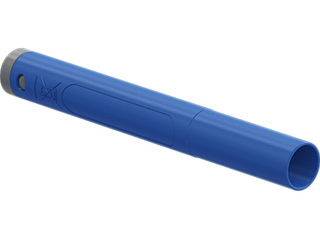 Han-stik Ø4mm SACR10-4A-39-TW BLÅ CATII 1000V/CATIII 600V 19A max.1,0mm Ø3,9mm f/crimpning FORGYLD