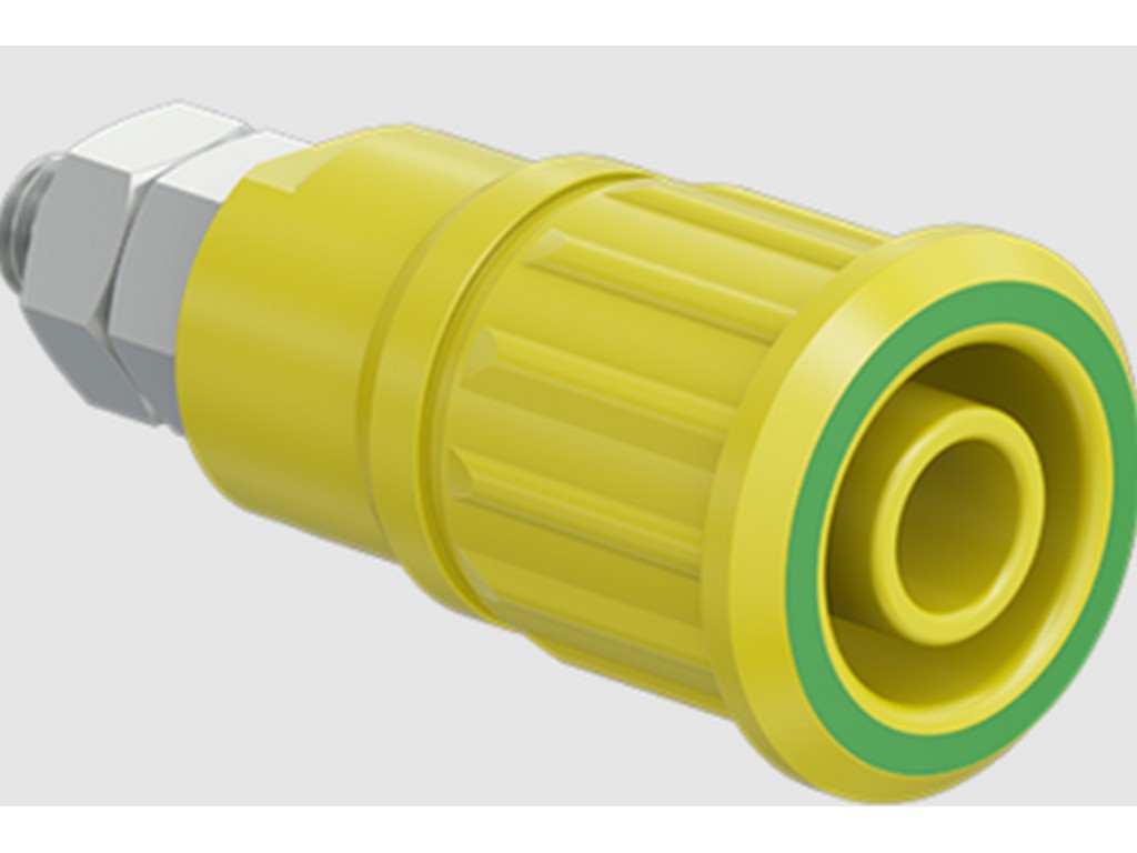 Socket SEB4-GK/N nickel-plated YELLOW/GREEN CATIII 1000V/CATIV 600V 32A