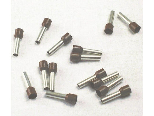 Terminalrør isolert BRUN 10mm-L18mm; pose m/100 stk.