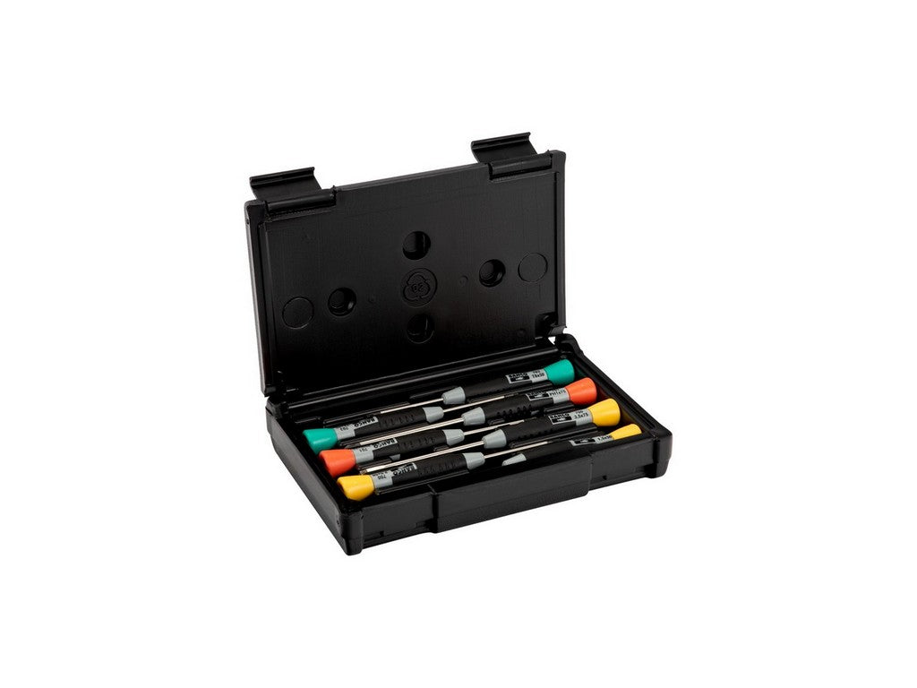 Slotted/Phillips/TORX® screwdriver set with precision handle – 7 pieces