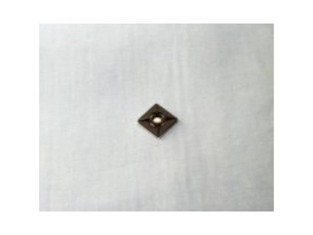 Anchor plate for cable ties, black, 19X19mm, self-adhesive/screw holes