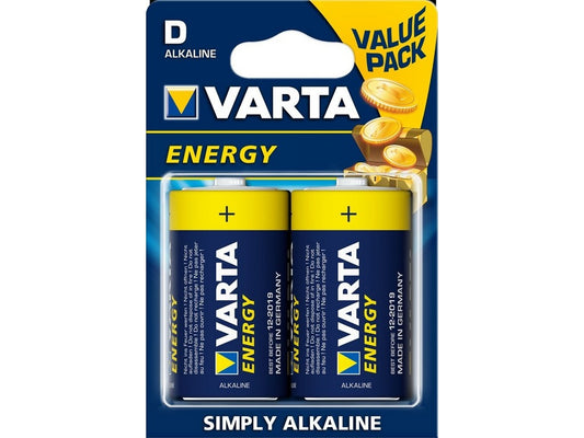 Varta batteri Simply Alk. D 1,5V; Ø34,2x61,5mm pris/stk LR20 - Alkaline