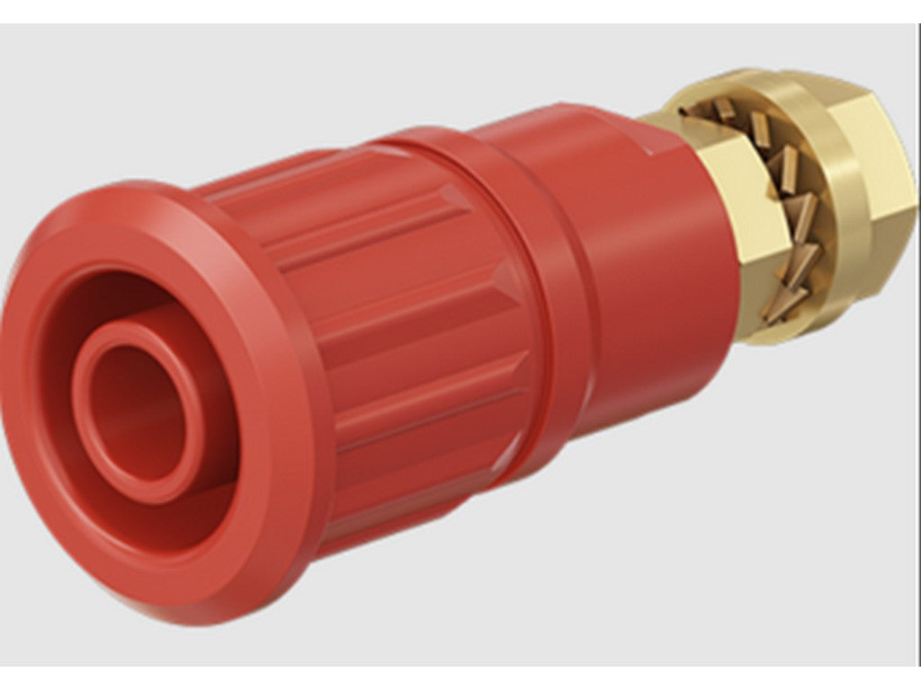 Socket SEB4-GK gold plated RED CATIII 1000V/CATIV 600V 32A