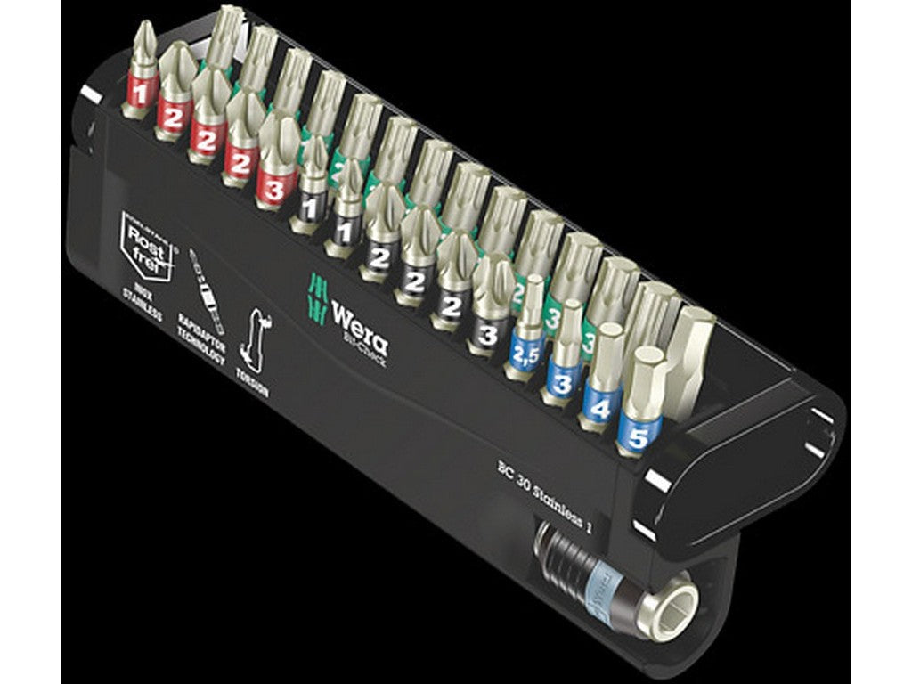 Bit-check 30 rustfritt stål 1 sett