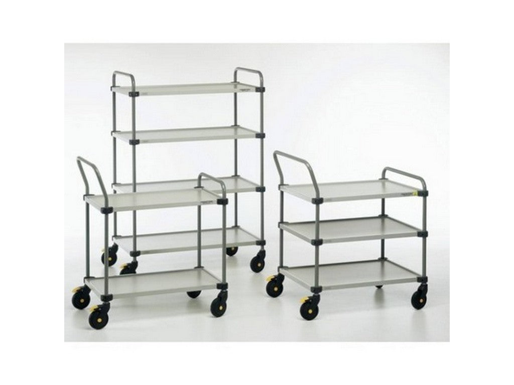 Rolling table w/2 adjustable shelves 635x900x1015mm ESD
