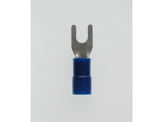 Cable lug fork insulated blue 1.5-2.5mm-C4mmS UL-Approved.