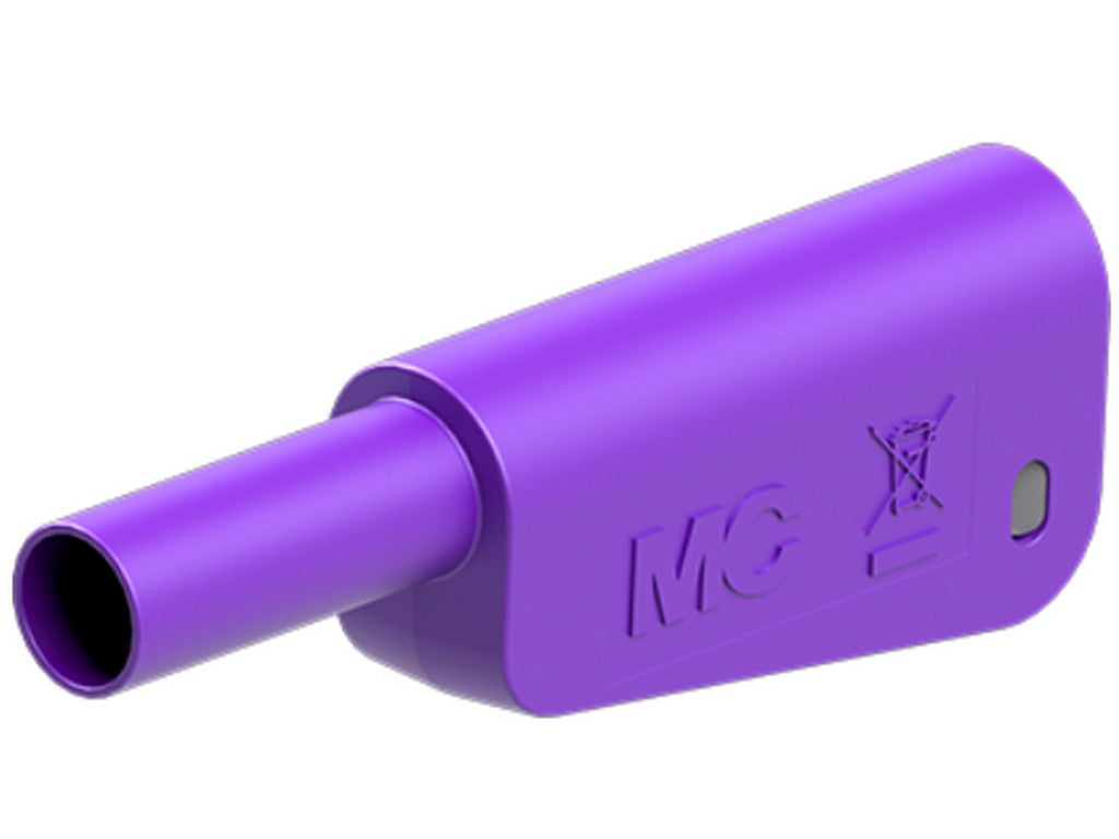 Insulation for banana plug KT-SL-4-46 Ø4mm VIOLET for 2.5mm wire/SLQ-4x +SLM-4x