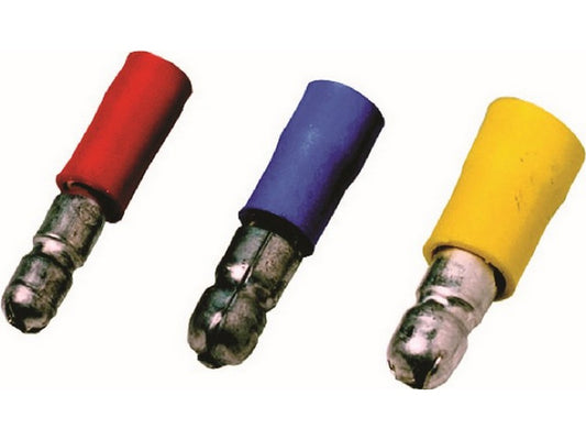 Round connector insulated male yellow 4-6mm-Ø5mm